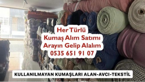  Üretim için temin ettiğiniz kumaşlar fazla mı geldi? Bazı kumaşlar üretiminiz sırasında fire oldu ve kullanılamaz durumda mı? İhtiyaç fazlası, ikinci el, hurda, spot, parti kumaşlarınızı bize satarak değerlendirebilirsiniz.